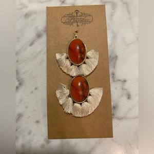 NWT Plunder Statement Earrings with Fringe